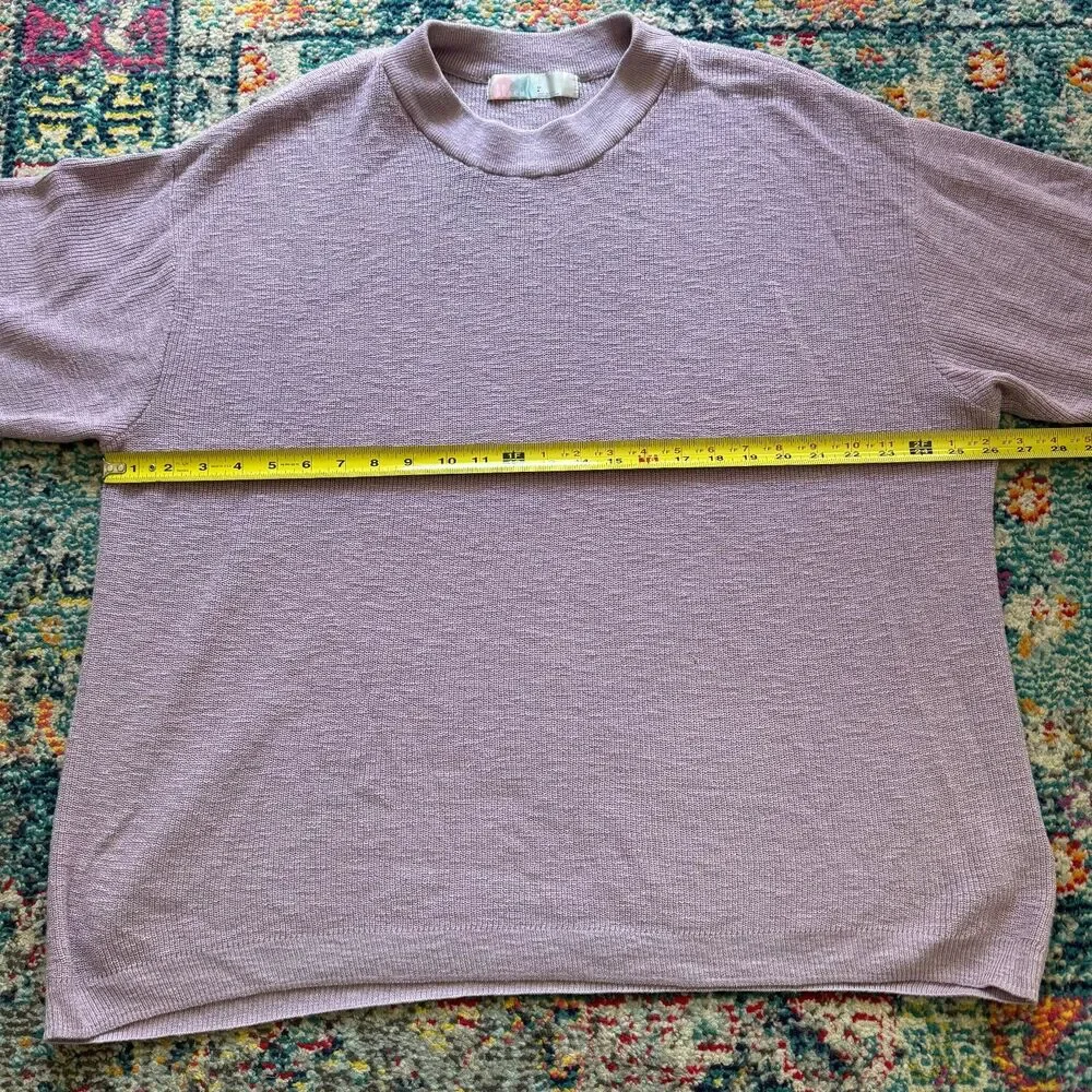 Free People‎ Beach Malibu Solid Surf Lilac Fizz Sweater Size Large
